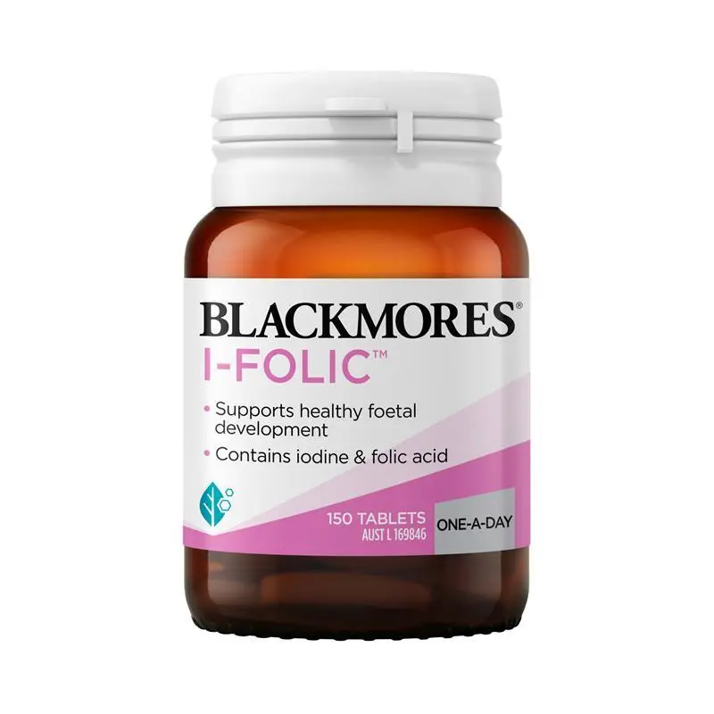 Blackmores Bổ sung i-ốt và axit folic trước và trong khi bầu i-Folic 150 viên