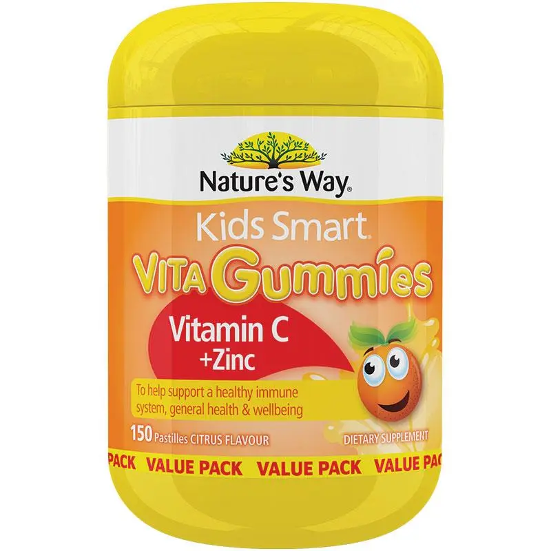 Kẹo dẻo bổ sung tăng đề kháng cho trẻ từ 2 tuổi Nature's Way Kids Smart Vita Gummies Vitamin C Plus Zinc 120 viên