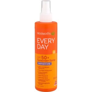 Kem chống nắng dạng xịt Woolworths Everyday Sunscreen Sensitive