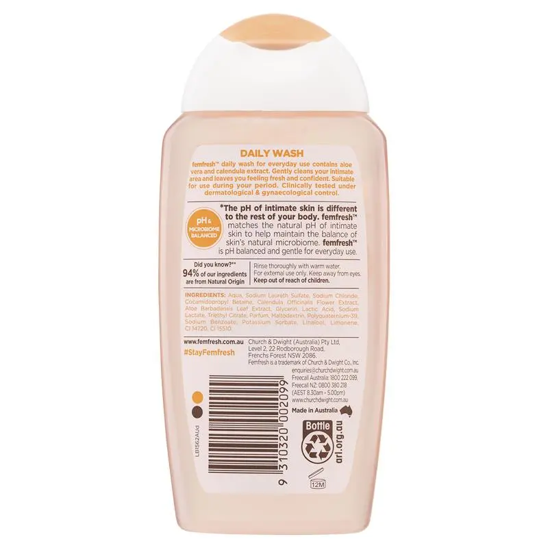 Dung dịch vệ sinh phụ nữ Femfresh hàng ngày Daily Intimate Wash 250mL (màu cam) - Ảnh 2