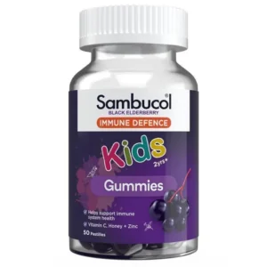 Kẹo gôm tăng đề kháng cho bé Sambucol Immune Defence Kids 2+ Gummies 50 viên