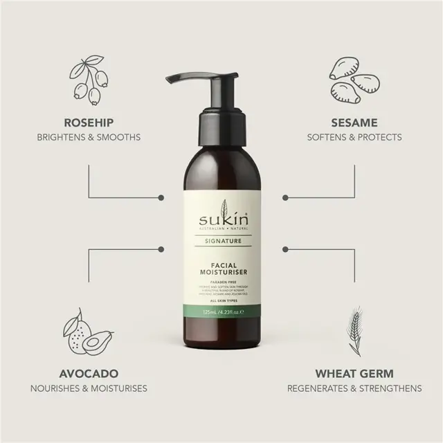 Kem dưỡng ẩm da mặt Sukin Signature dạng bơm 125ml - Ảnh 4