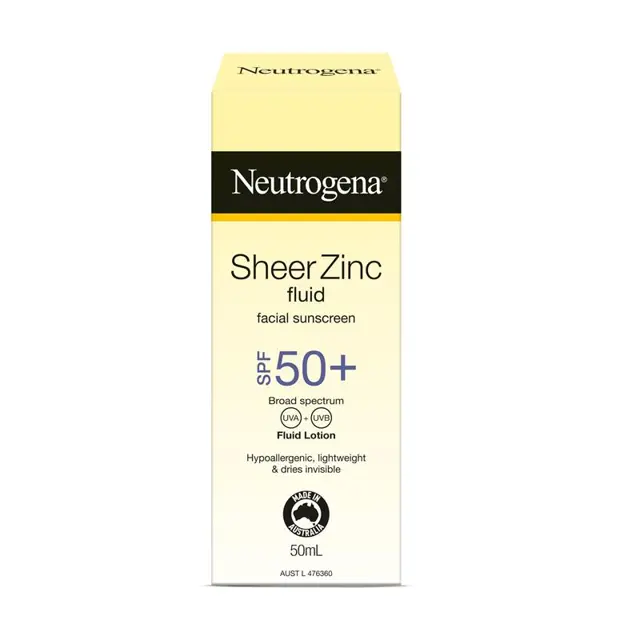 Kem chống nắng Neutrogena Sheer Zinc Face Fluid SPF50+ 50ml
